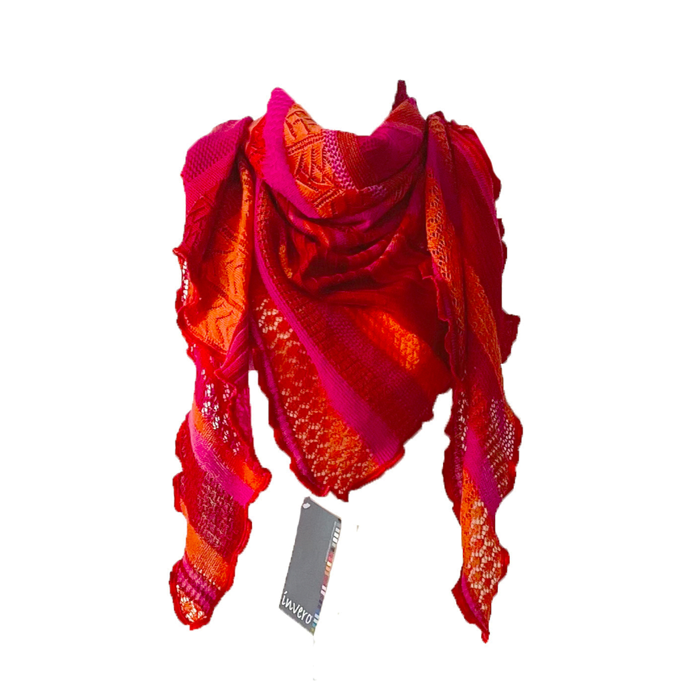 Invero Merino uld sjal - tørklæde "Kyra Flamenco"