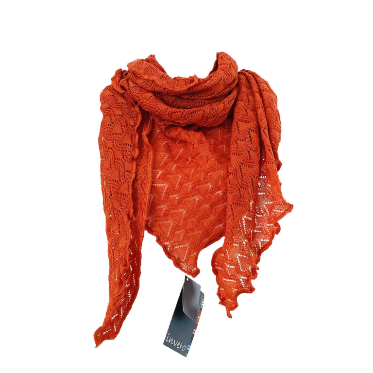 Invero Merino uld sjal - tørklæde *Susi Orange*