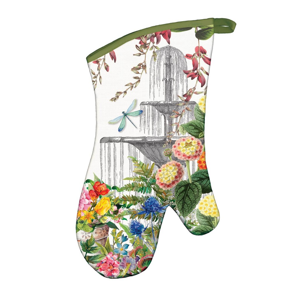 Michel Design Works Grillhandske med smukt springvand- In the garden