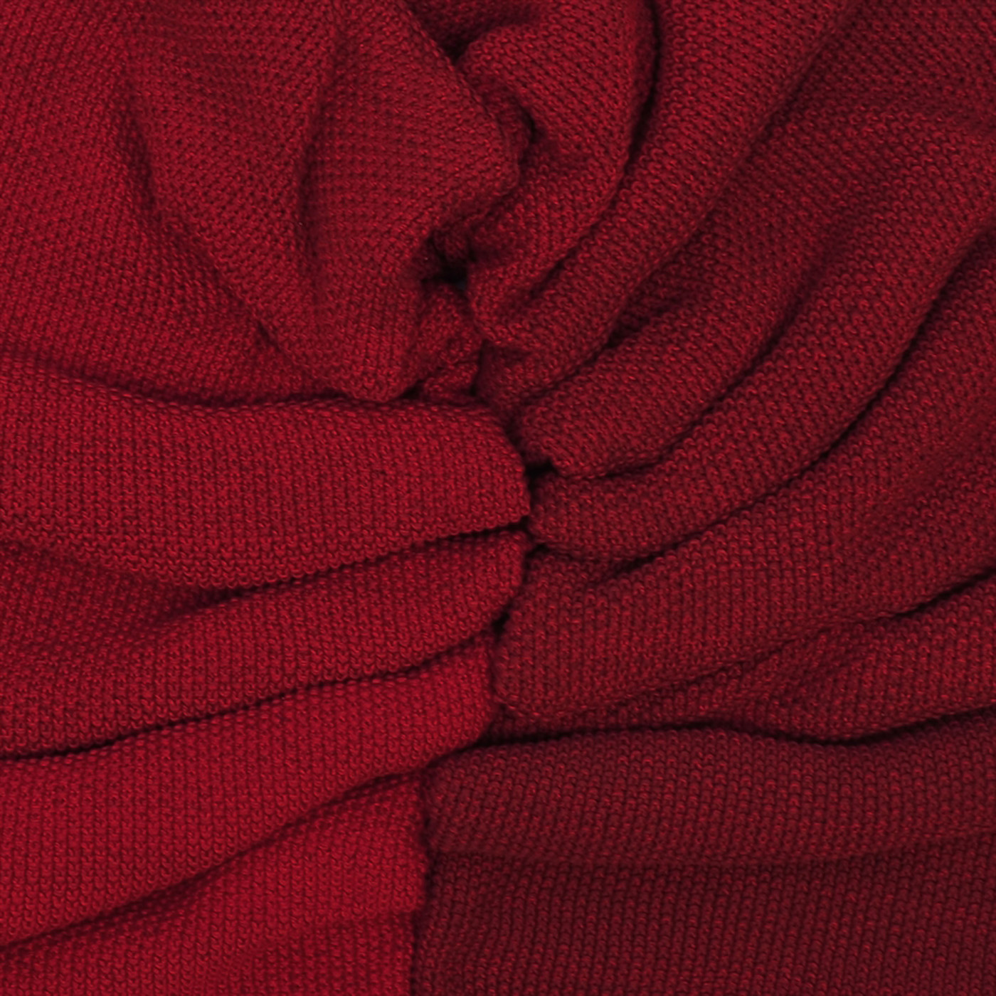 Strikket øko-tex bomuldsplaid-tæppe *Rød*