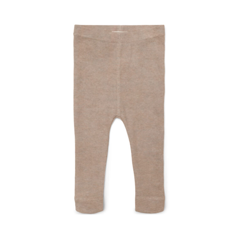 By Basics - Petit Bille leggings øko-tex merino uld "Sand melange"