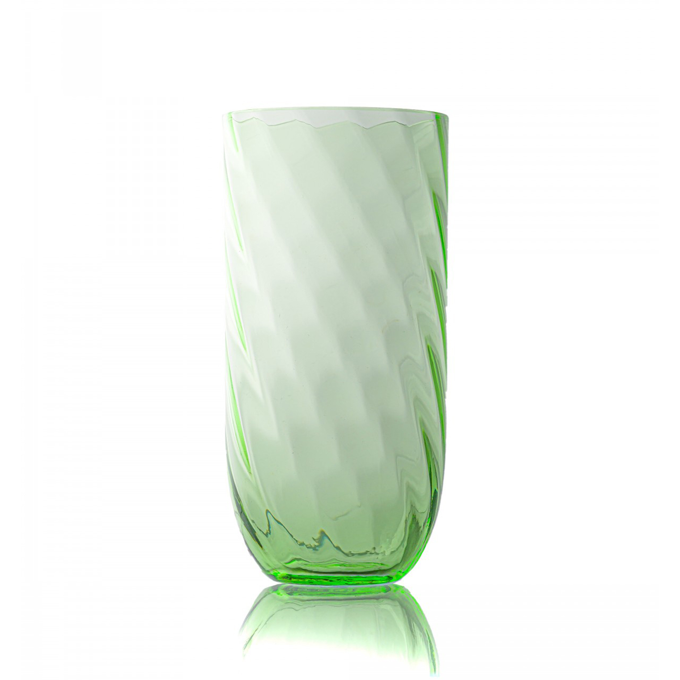 Anna von Lipa Swirl glas Long drink "Light green"