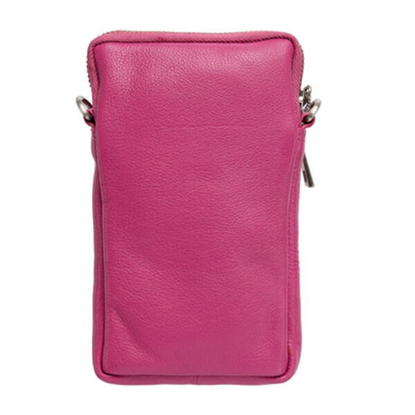 Tim & Simonsen Phone hanger taske i Kalveskind "Dark Pink Betty"