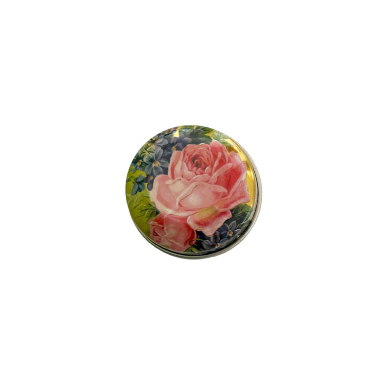 Pilleæske rund med Roser