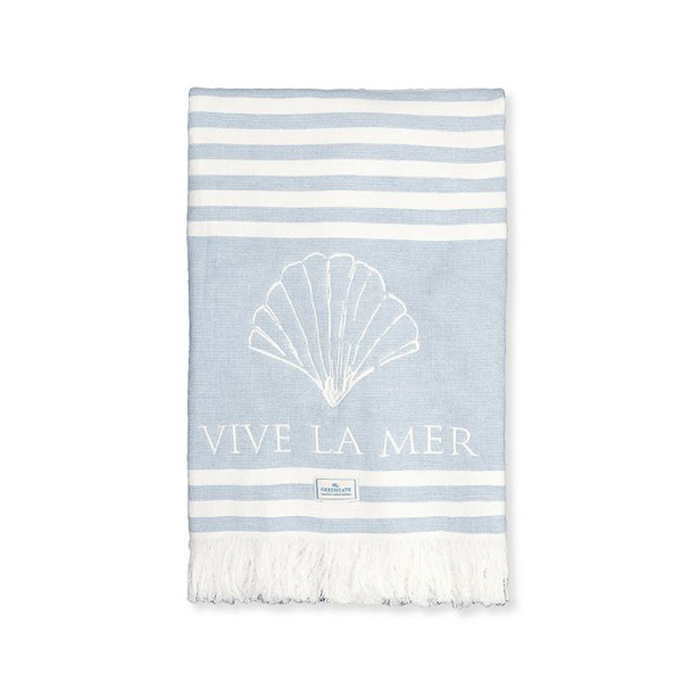 GreenGate Vive la mer Håndklæde 70 x 140 cm Pale blue