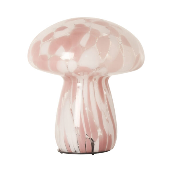AU Maison Mushroom Mushy chips lampe - Pink / Hvid 15 x 17 cm