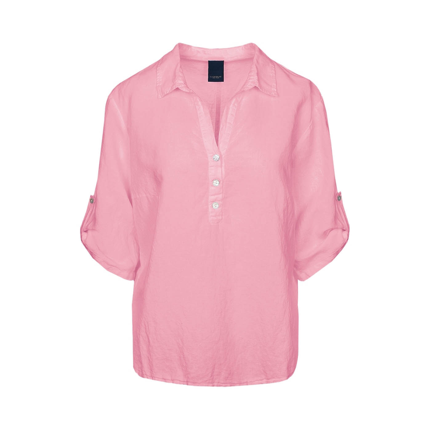LUXZUZ Siwaia Hør-Bomuld bluse Candy Pink