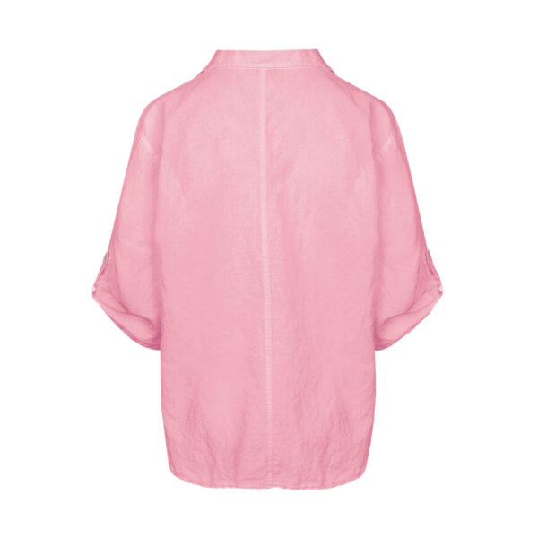 LUXZUZ Siwaia Hør-Bomuld bluse Candy Pink 1